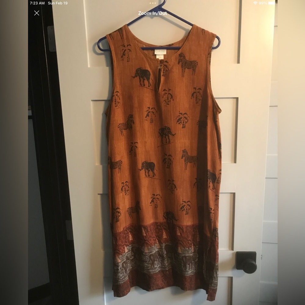 Elephant Print Dress, Size M.